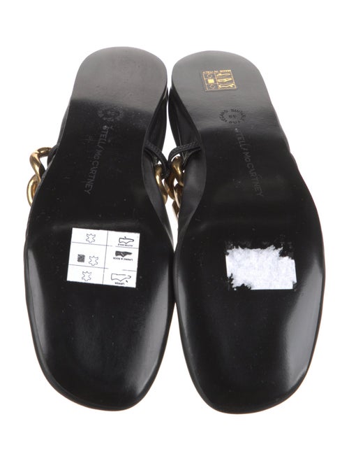 Stella McCartney Leather Chain-Link Accents Ballet Flats