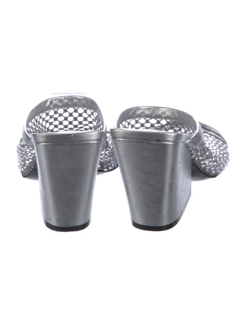 Stella McCartney Leather Crystal Embellishments Slides