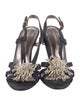 Stella McCartney Satin Floral Print T-Strap Sandals