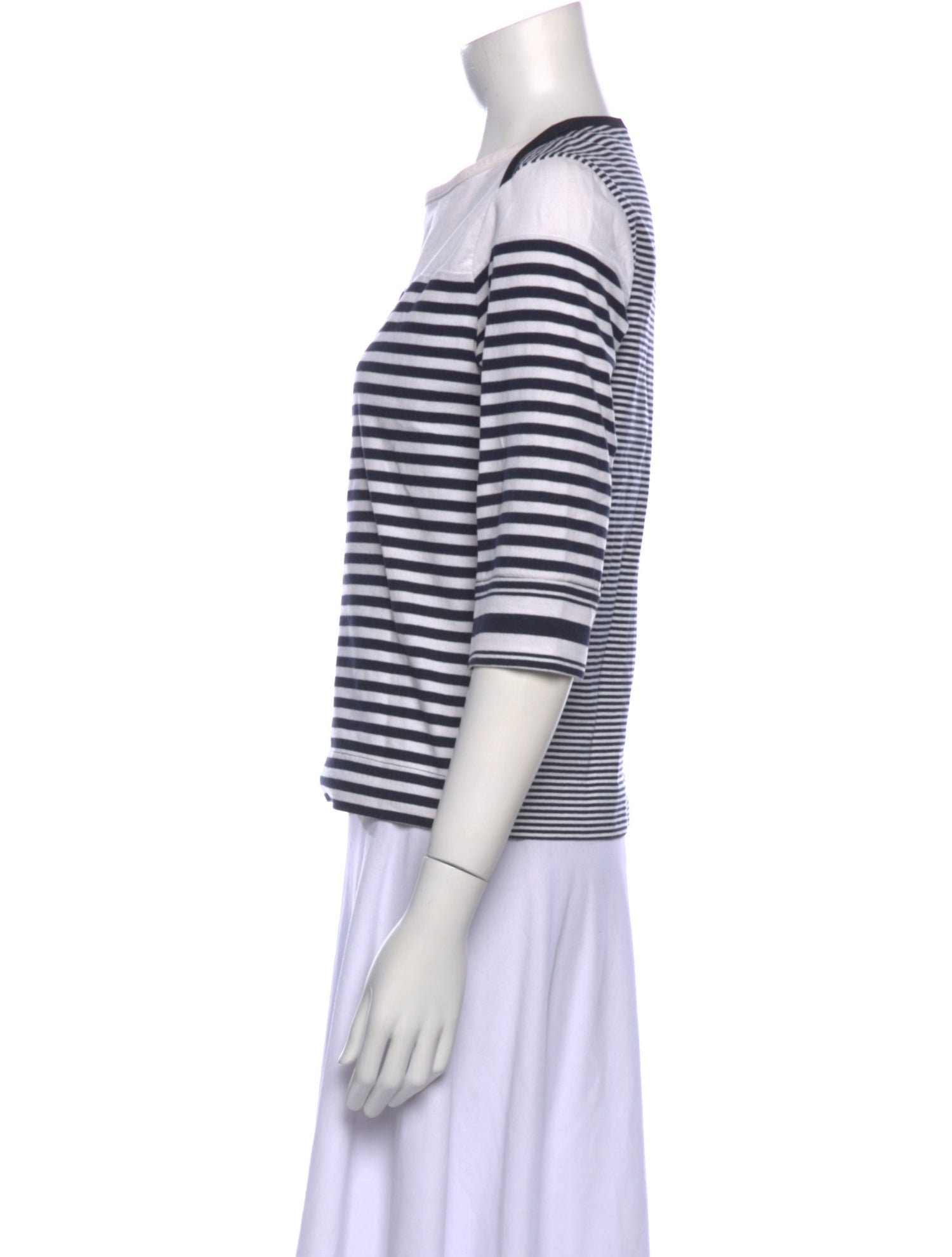 Stella McCartney Striped Bateau Neckline Top