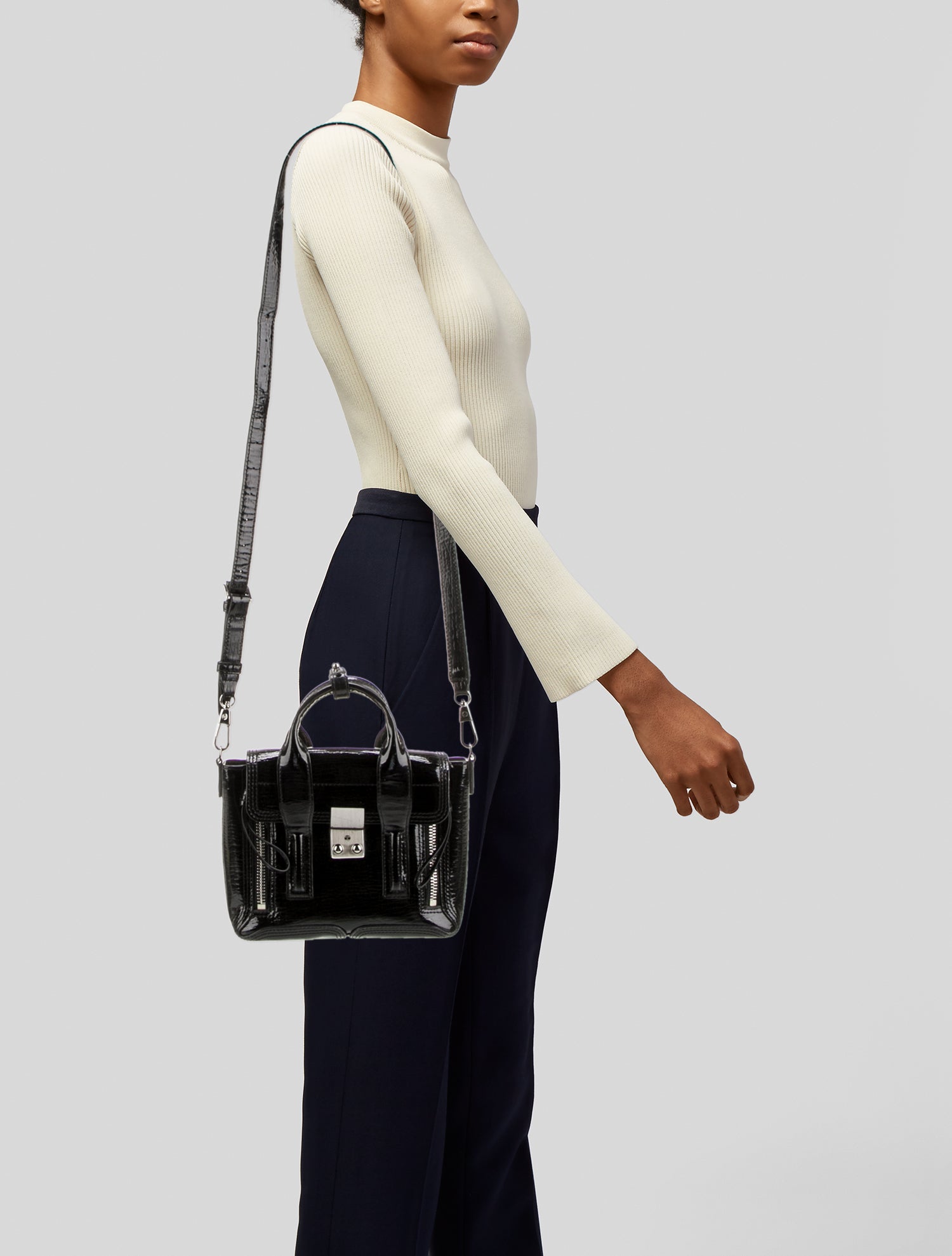 3.1 Phillip Lim Patent Leather Top Handle Bag