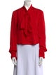 Stella McCartney Mock Neck Long Sleeve Blouse