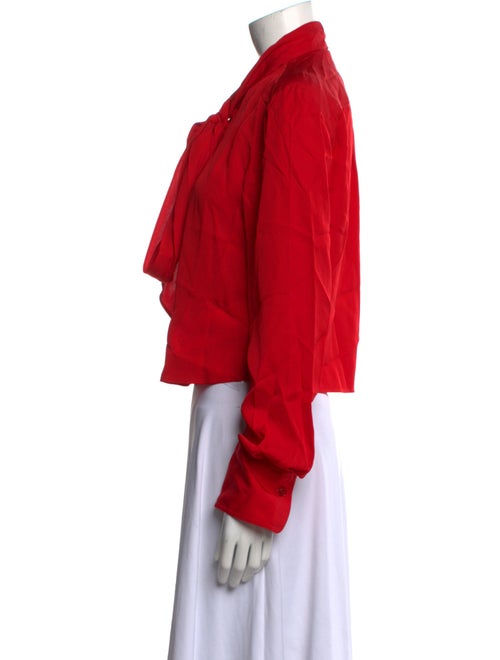 Stella McCartney Mock Neck Long Sleeve Blouse