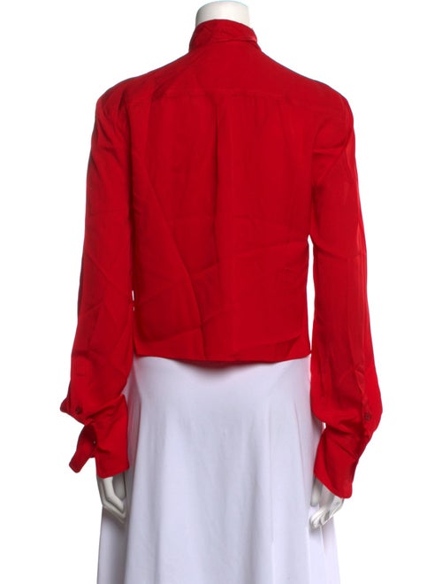 Stella McCartney Mock Neck Long Sleeve Blouse