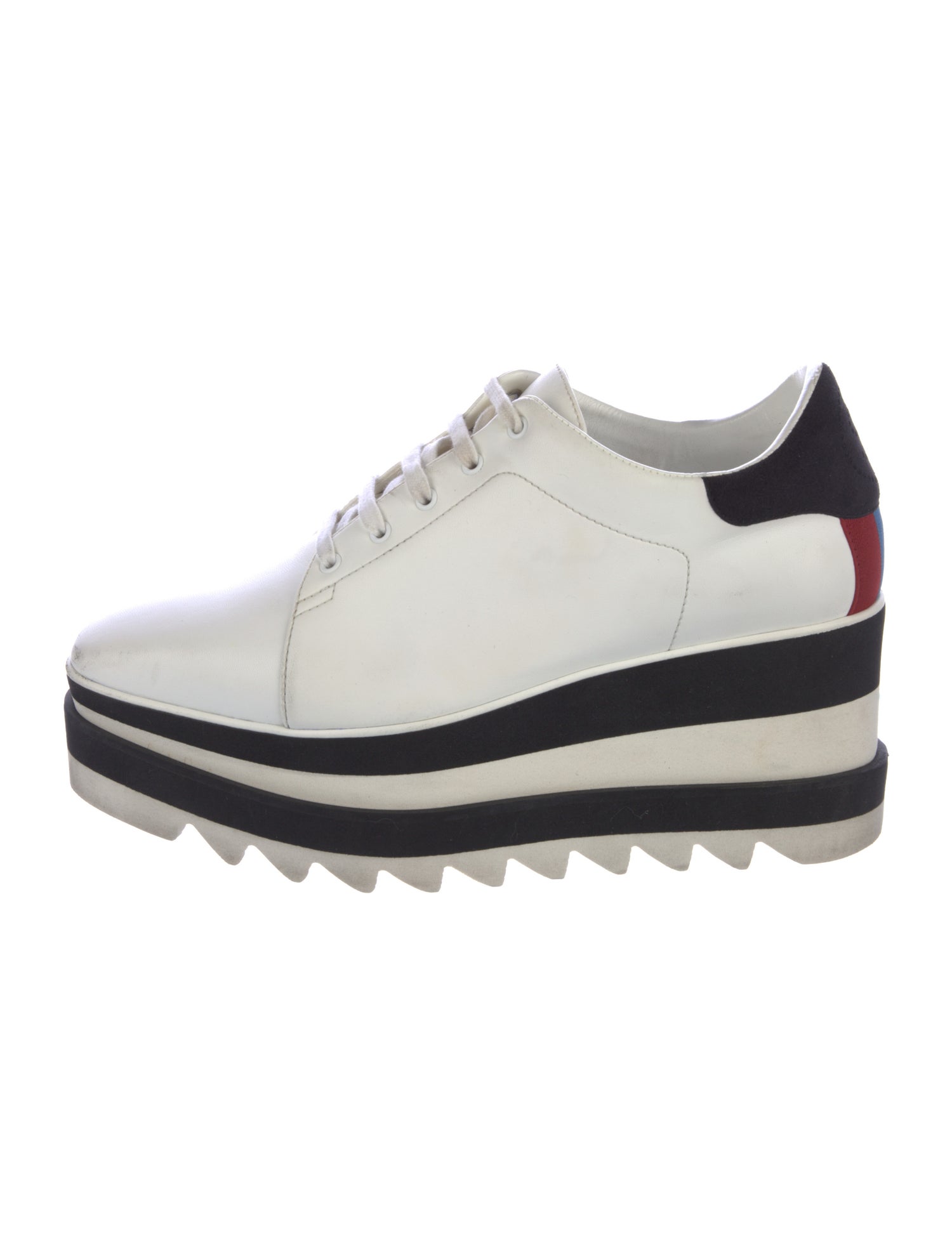 Stella McCartney Vegan Leather Colorblock Pattern Oxfords