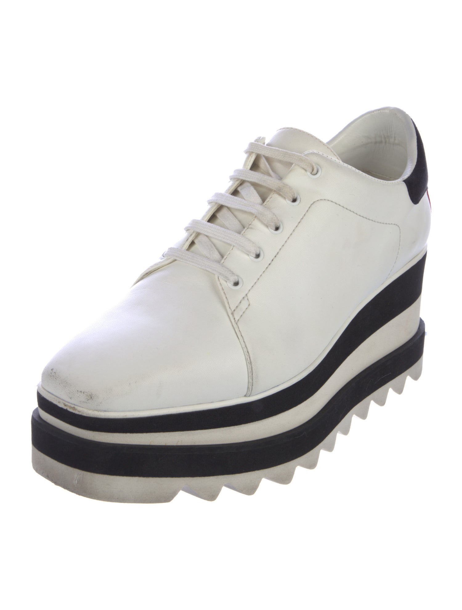 Stella McCartney Vegan Leather Colorblock Pattern Oxfords