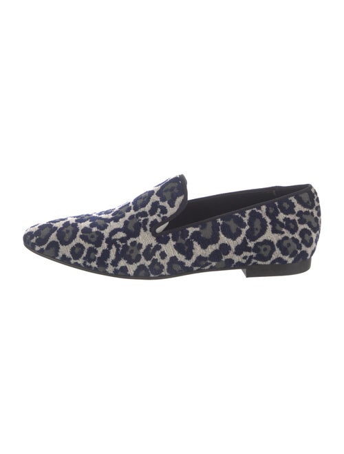 Stella McCartney Animal Print Grosgrain Trim Loafers