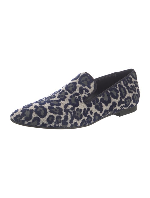 Stella McCartney Animal Print Grosgrain Trim Loafers