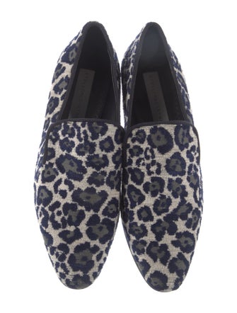 Stella McCartney Animal Print Grosgrain Trim Loafers