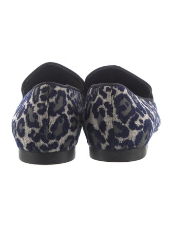 Stella McCartney Animal Print Grosgrain Trim Loafers