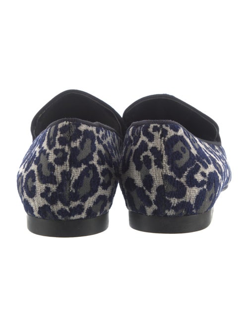Stella McCartney Animal Print Grosgrain Trim Loafers