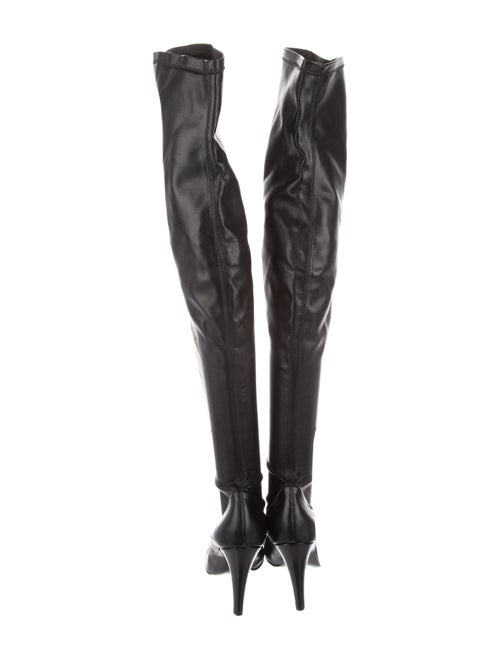 Stella McCartney Embossed Leather Embroidered Accent Boots