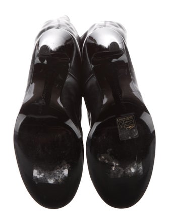Stella McCartney Embossed Leather Embroidered Accent Boots