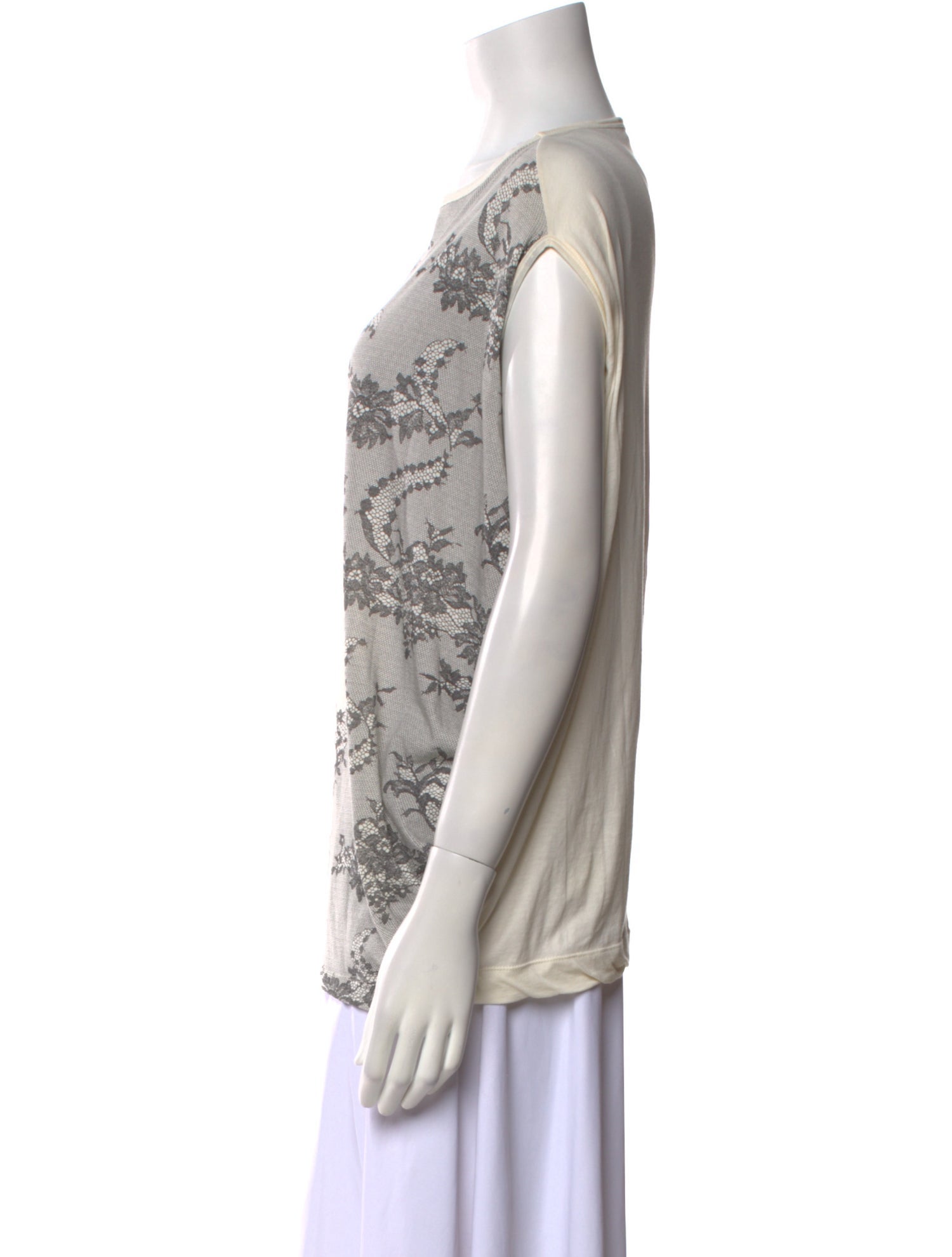 Stella McCartney Printed Bateau Neckline Top