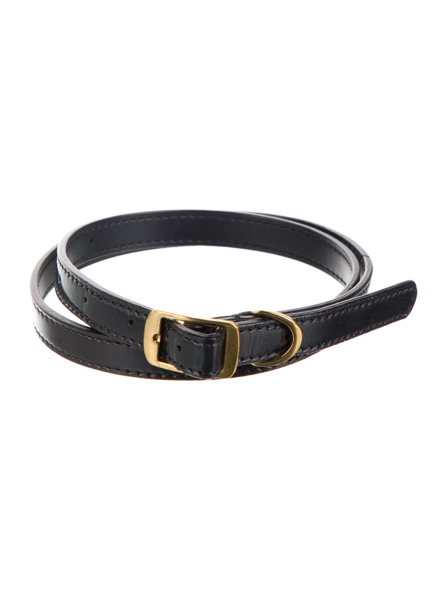 Stella McCartney Skinny Vegetarian Patent Leather Belt