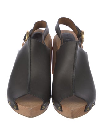 Stella McCartney Leather Studded Accents Slingback Pumps