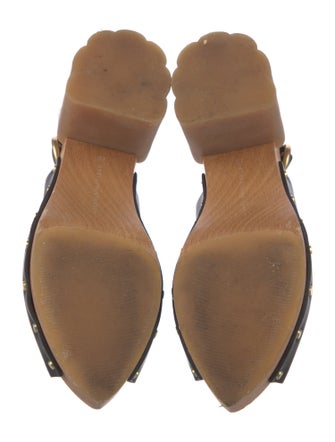 Stella McCartney Leather Studded Accents Slingback Pumps