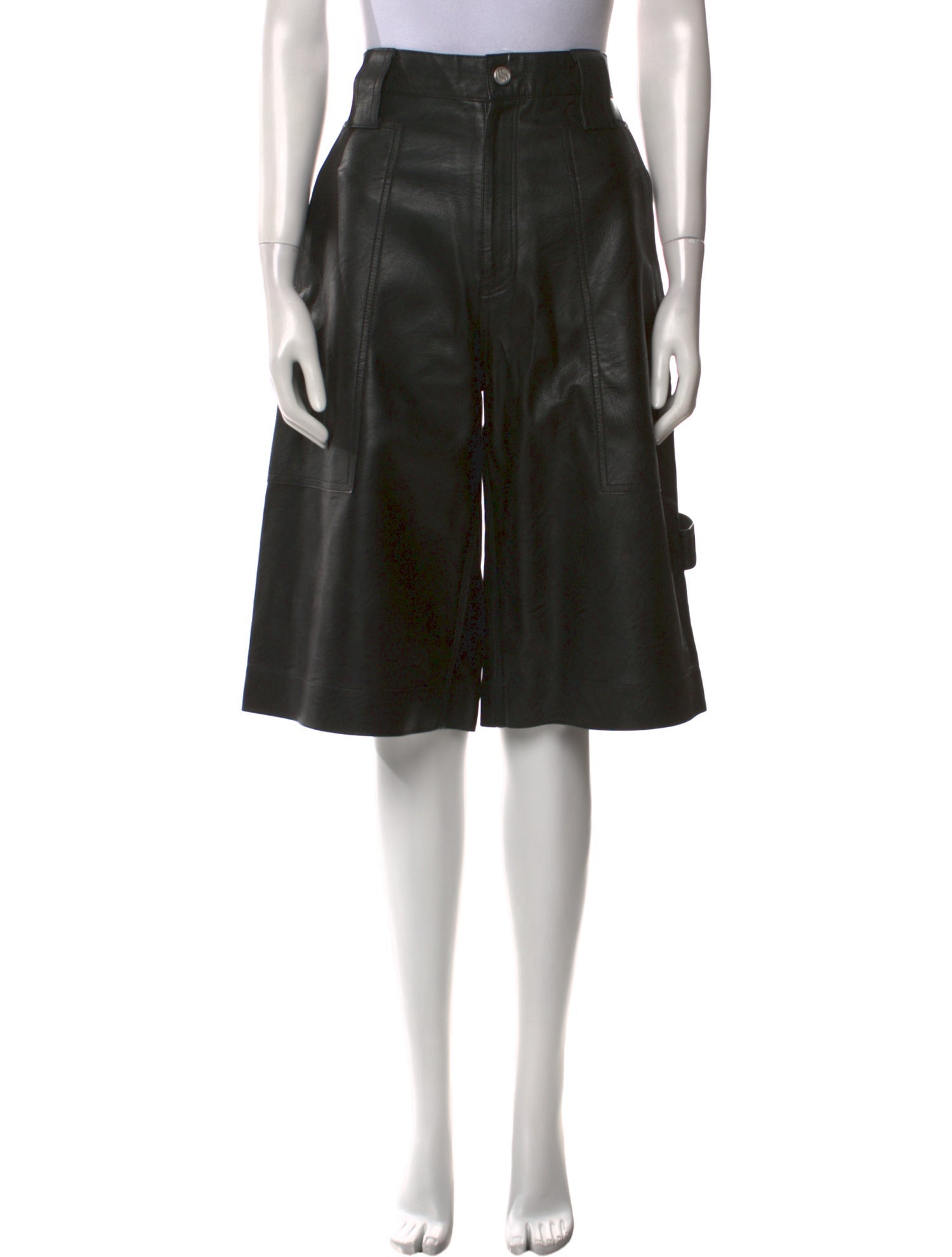 Stella McCartney Vegan Leather Knee-Length Shorts