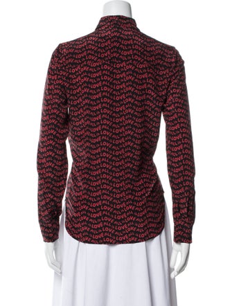 Stella McCartney Silk Printed Button-Up Top