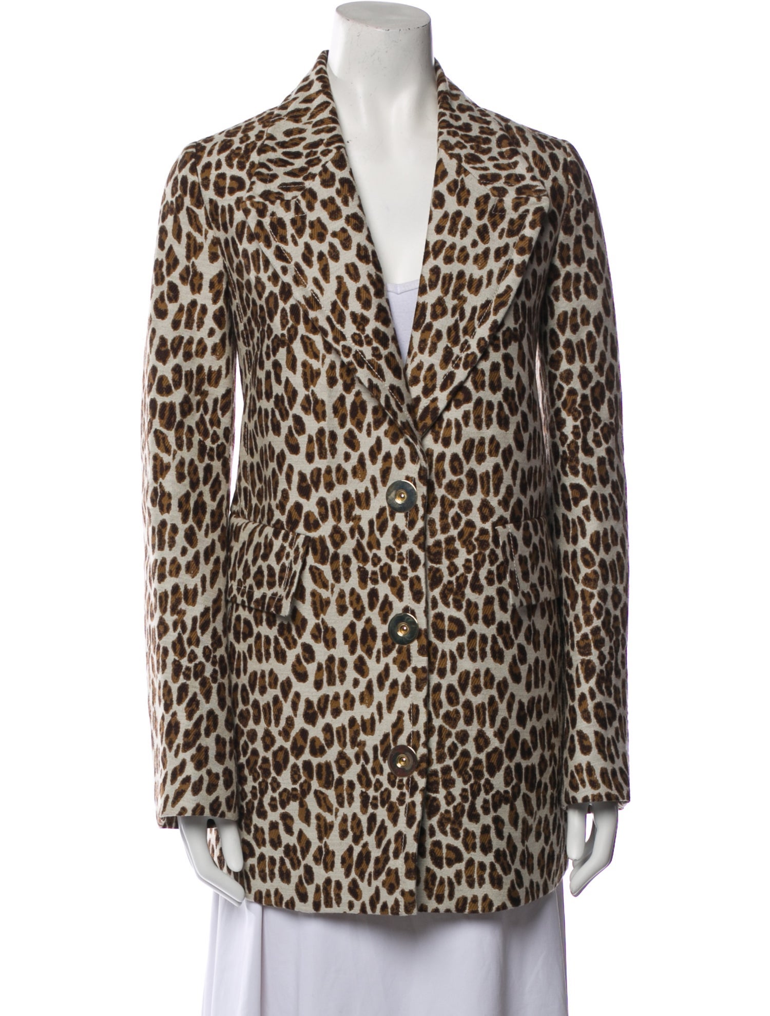 Stella McCartney Wool Animal Print Blazer