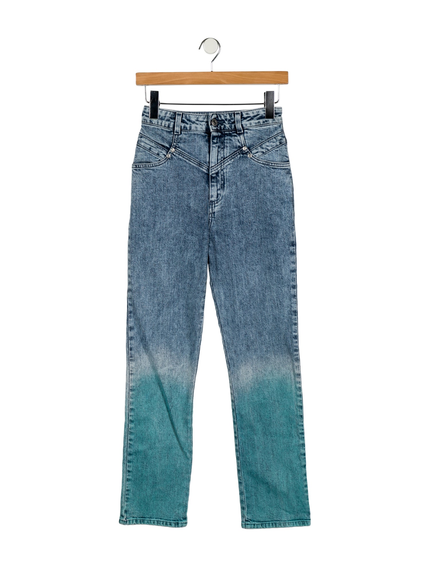Stella McCartney High-Rise Straight Leg Jeans