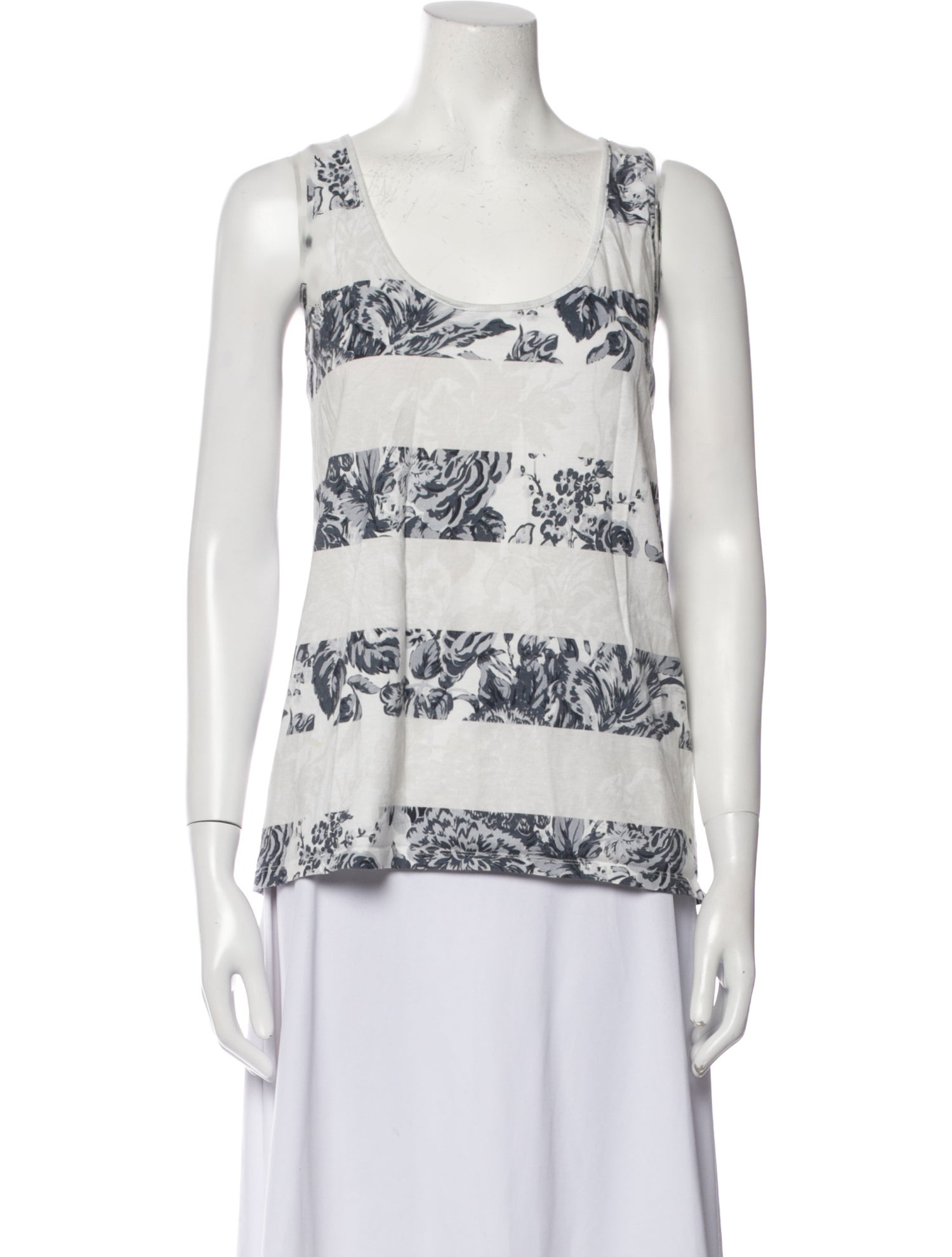 Stella McCartney Striped Scoop Neck Top