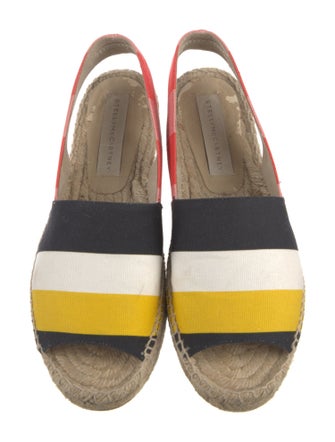 Stella McCartney Canvas Colorblock Pattern Espadrilles
