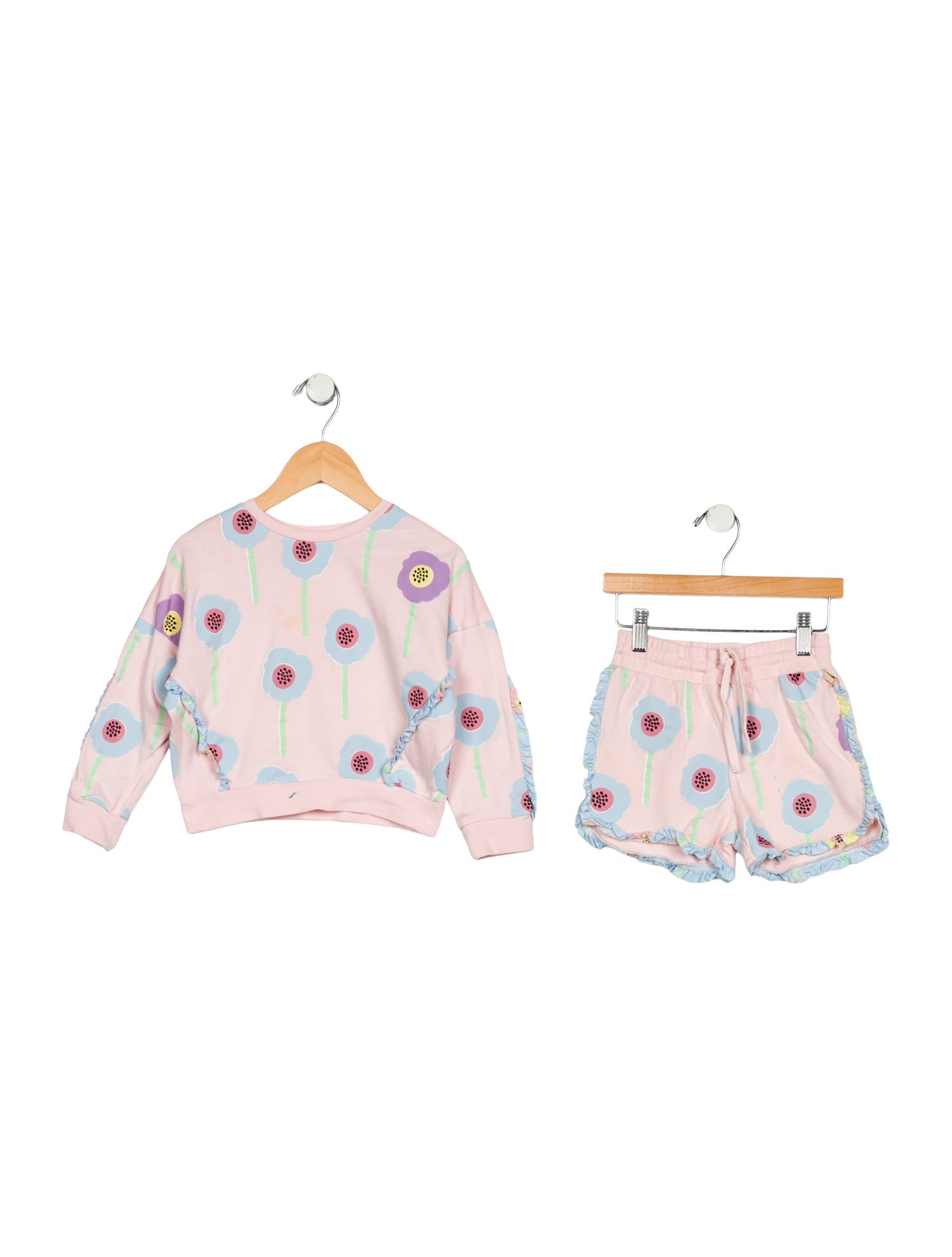Stella McCartney Girls Long Sleeve Sweatshirt & Short Combo
