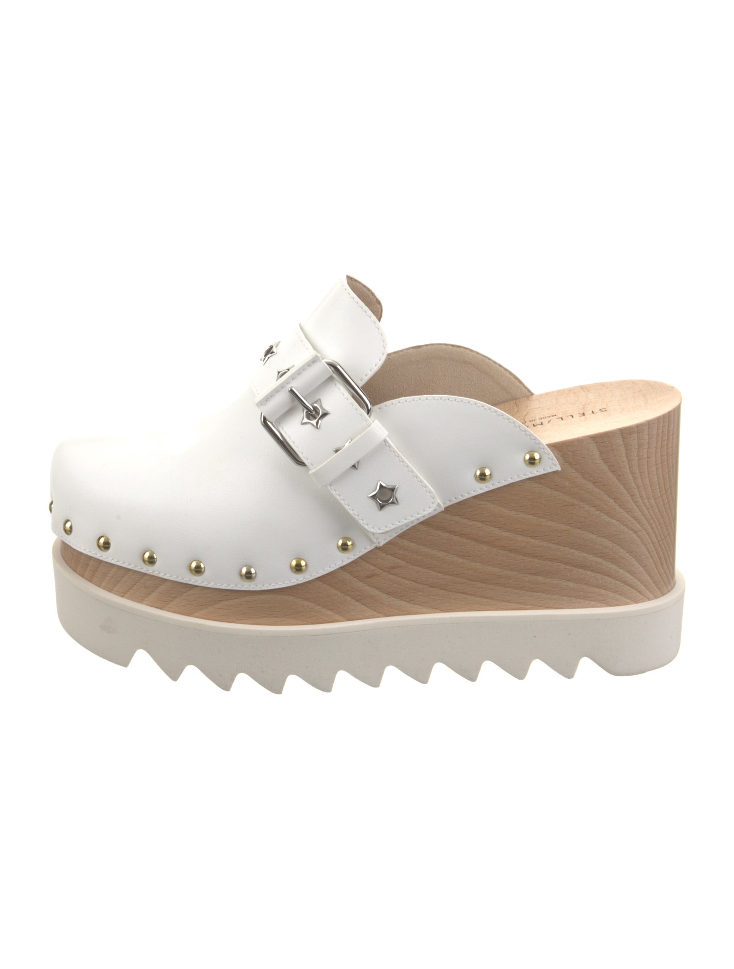 Stella McCartney Vegetarian Leather Studded Accents Mules