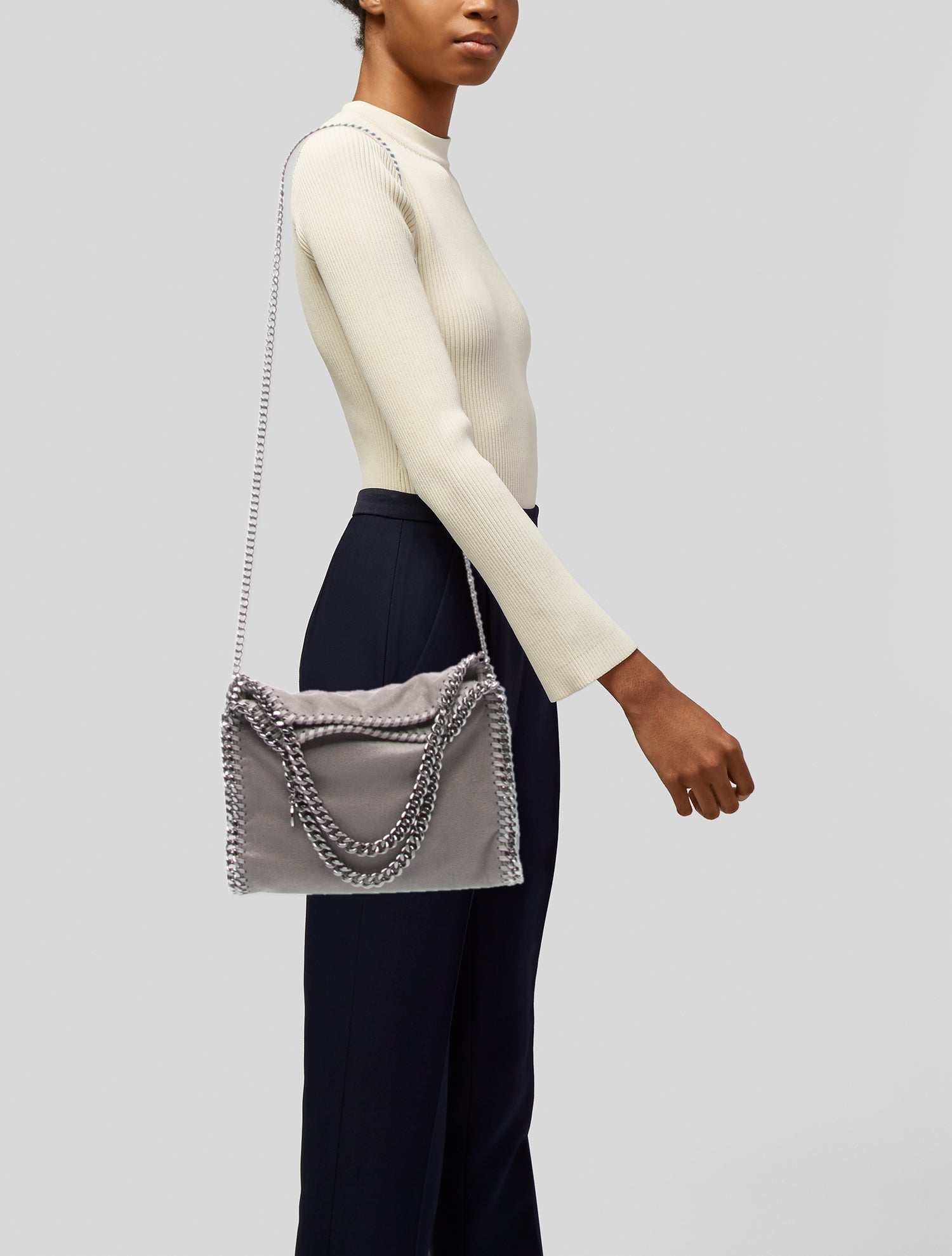 Stella McCartney Vegetarian Suede Top Handle Bag