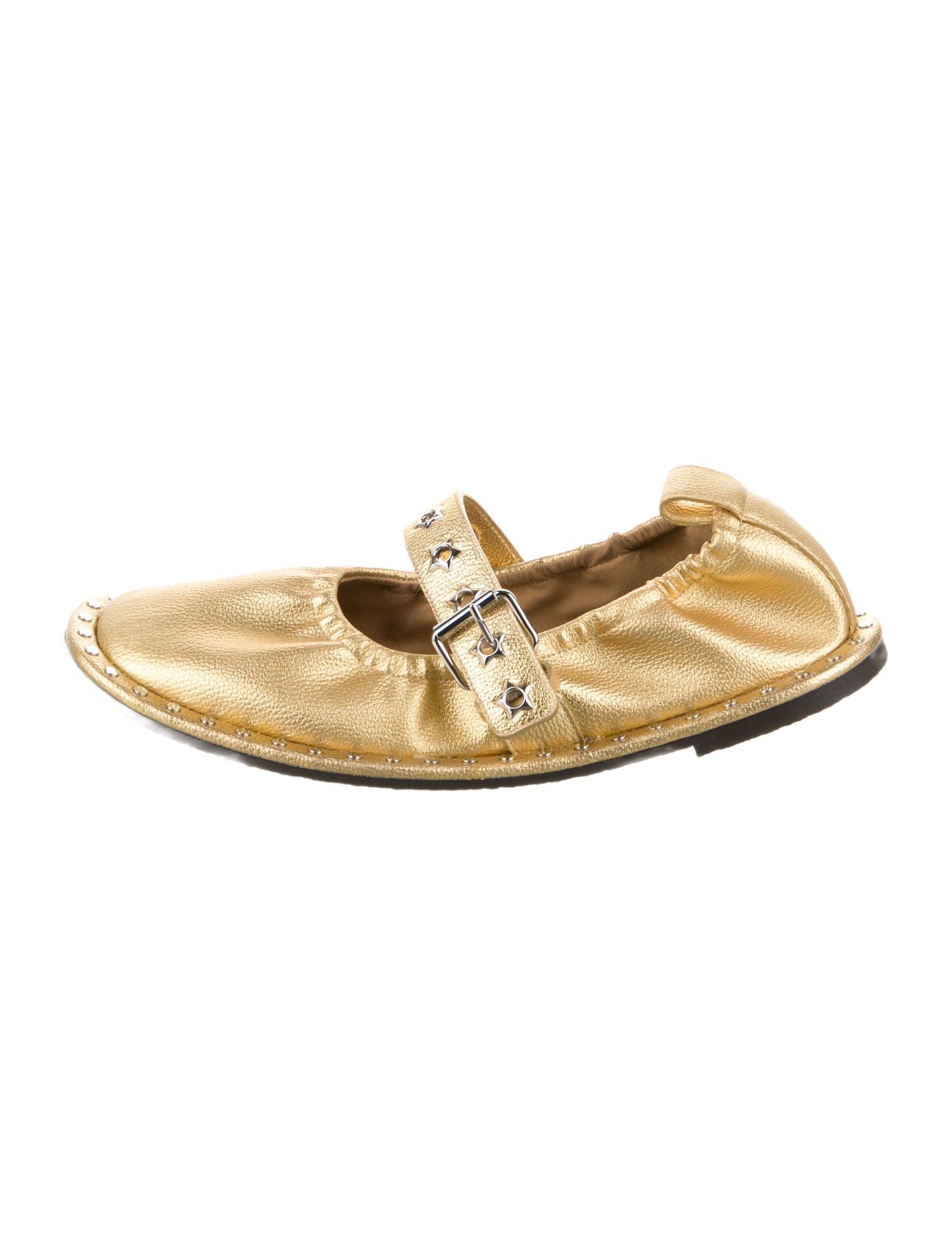 Stella McCartney Vegetarian Leather Studded Accents Mary Jane Flats