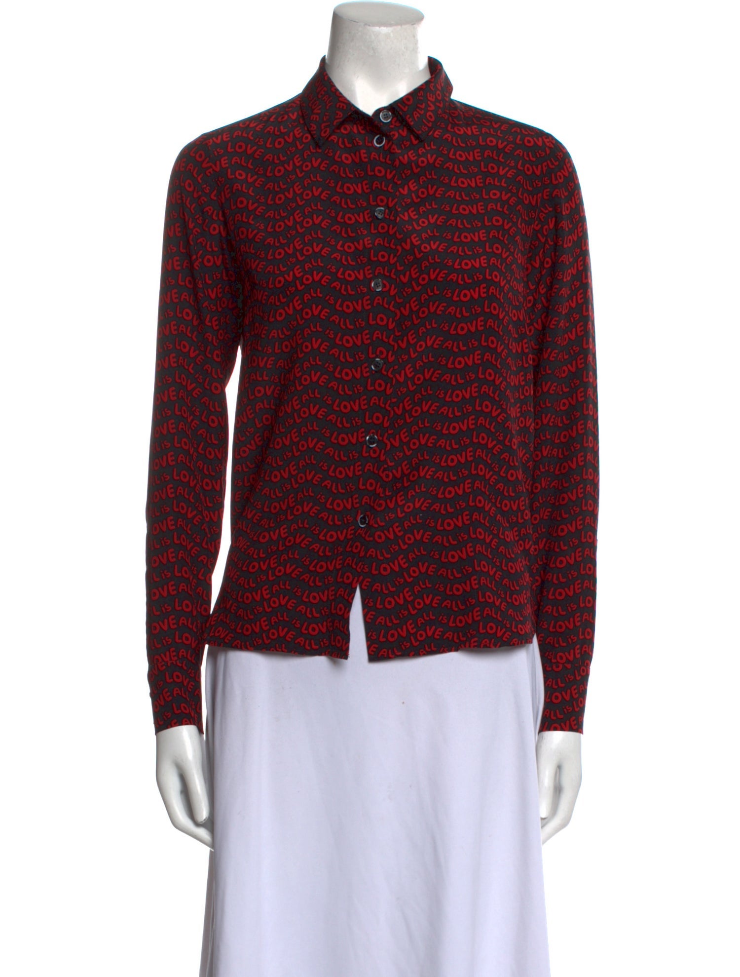 Stella McCartney Silk Printed Button-Up Top