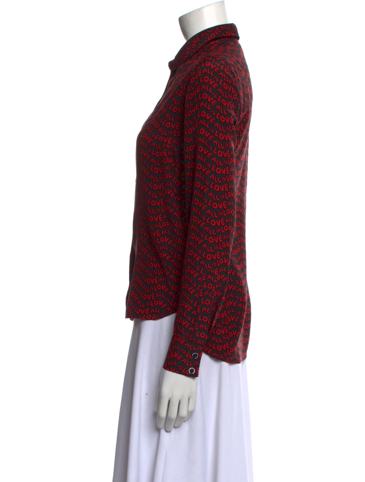 Stella McCartney Silk Printed Button-Up Top