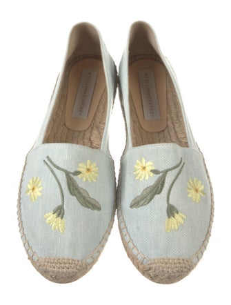 Stella McCartney Denim Floral Print Espadrilles