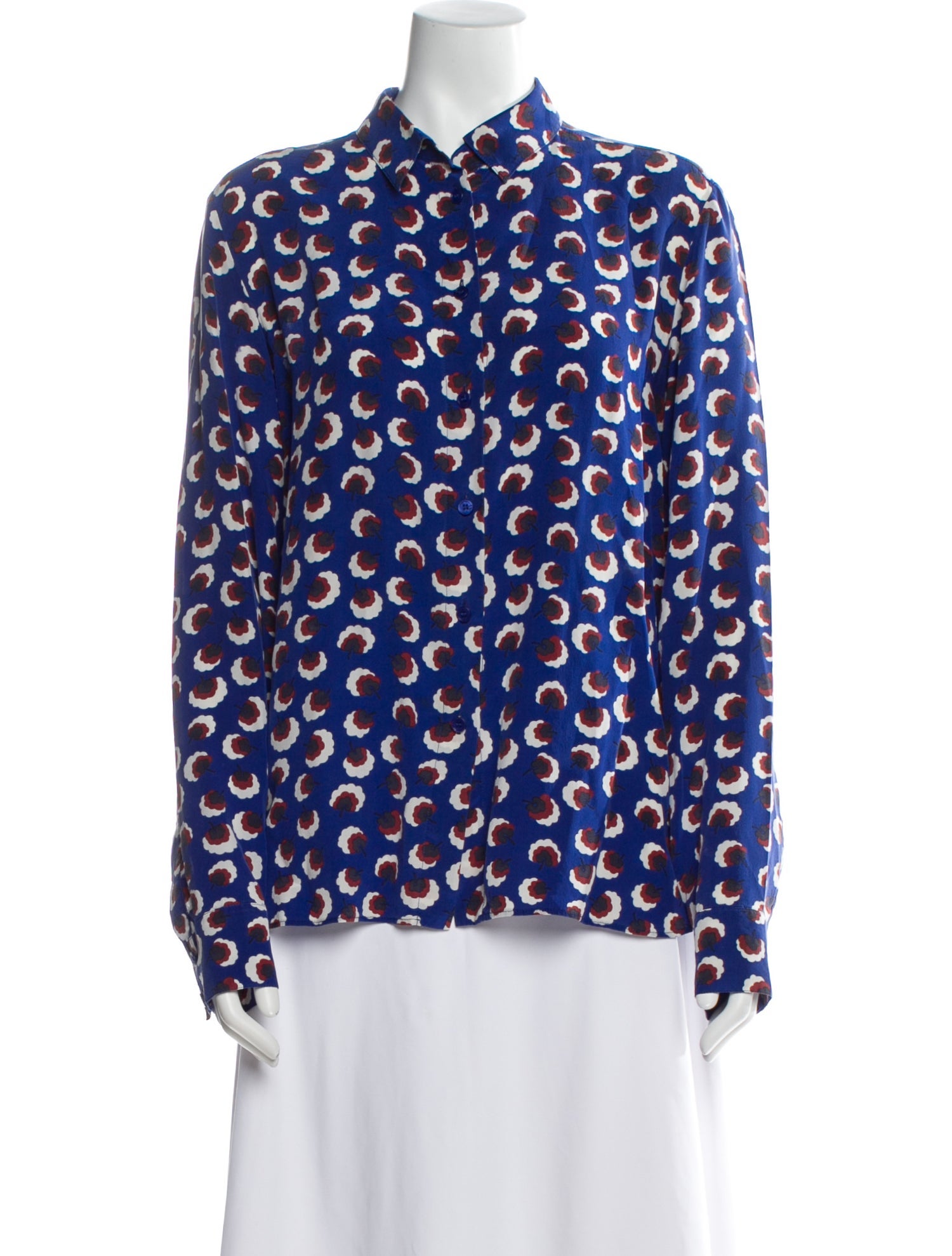 Stella McCartney Silk Printed Button-Up Top