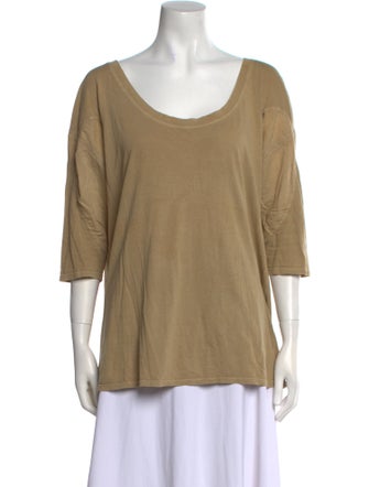 Stella McCartney Scoop Neck Three-Quarter Sleeve T-Shirt