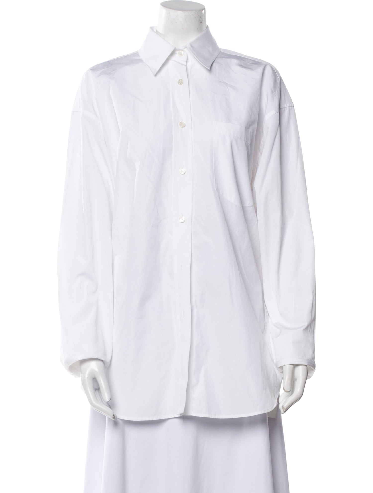 Stella McCartney Silk Long Sleeve Button-Up Top