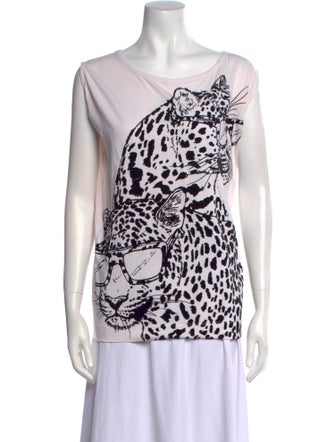 Stella McCartney Graphic Print Bateau Neckline T-Shirt