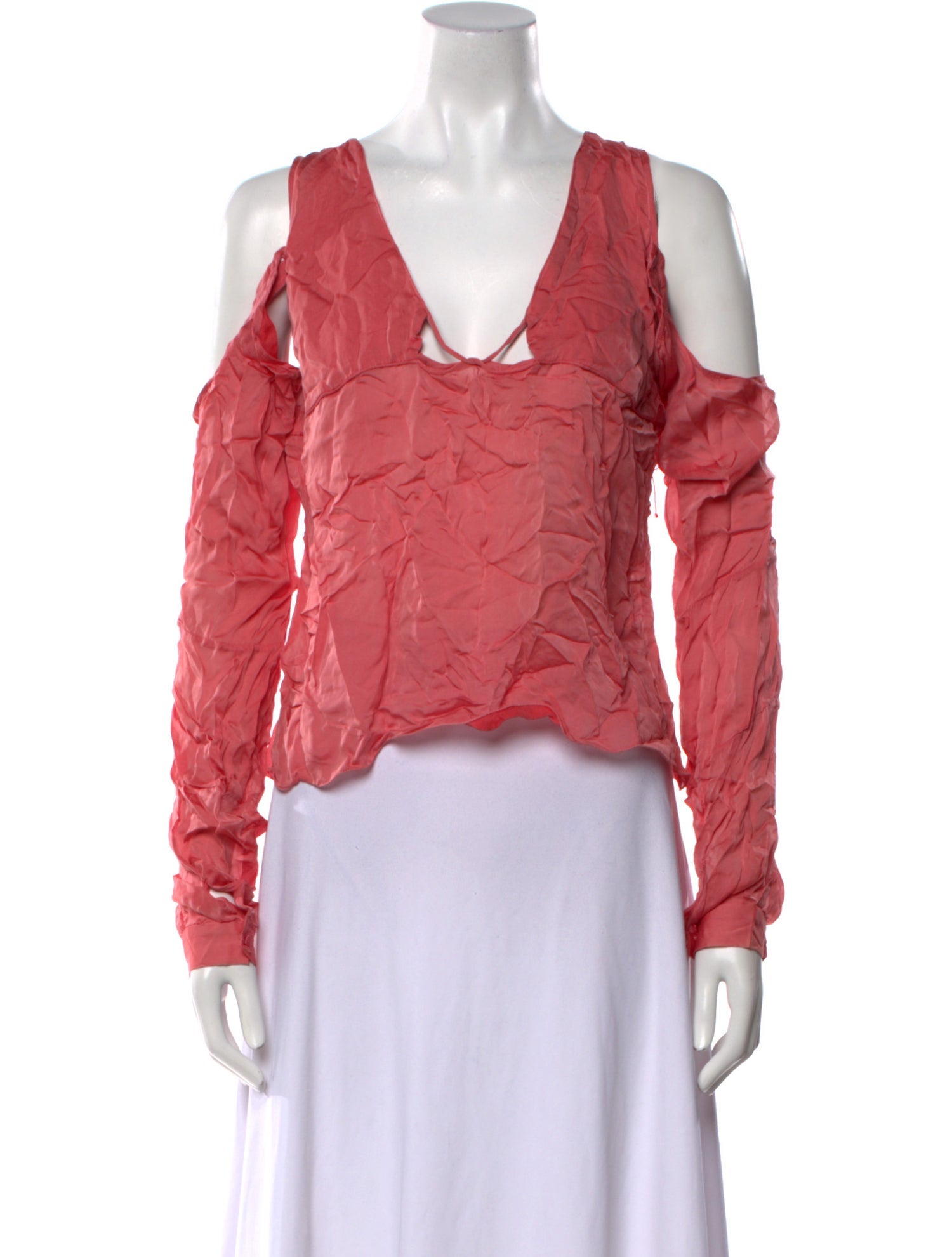 Stella McCartney Silk V-Neck Crop Top w/ Tags