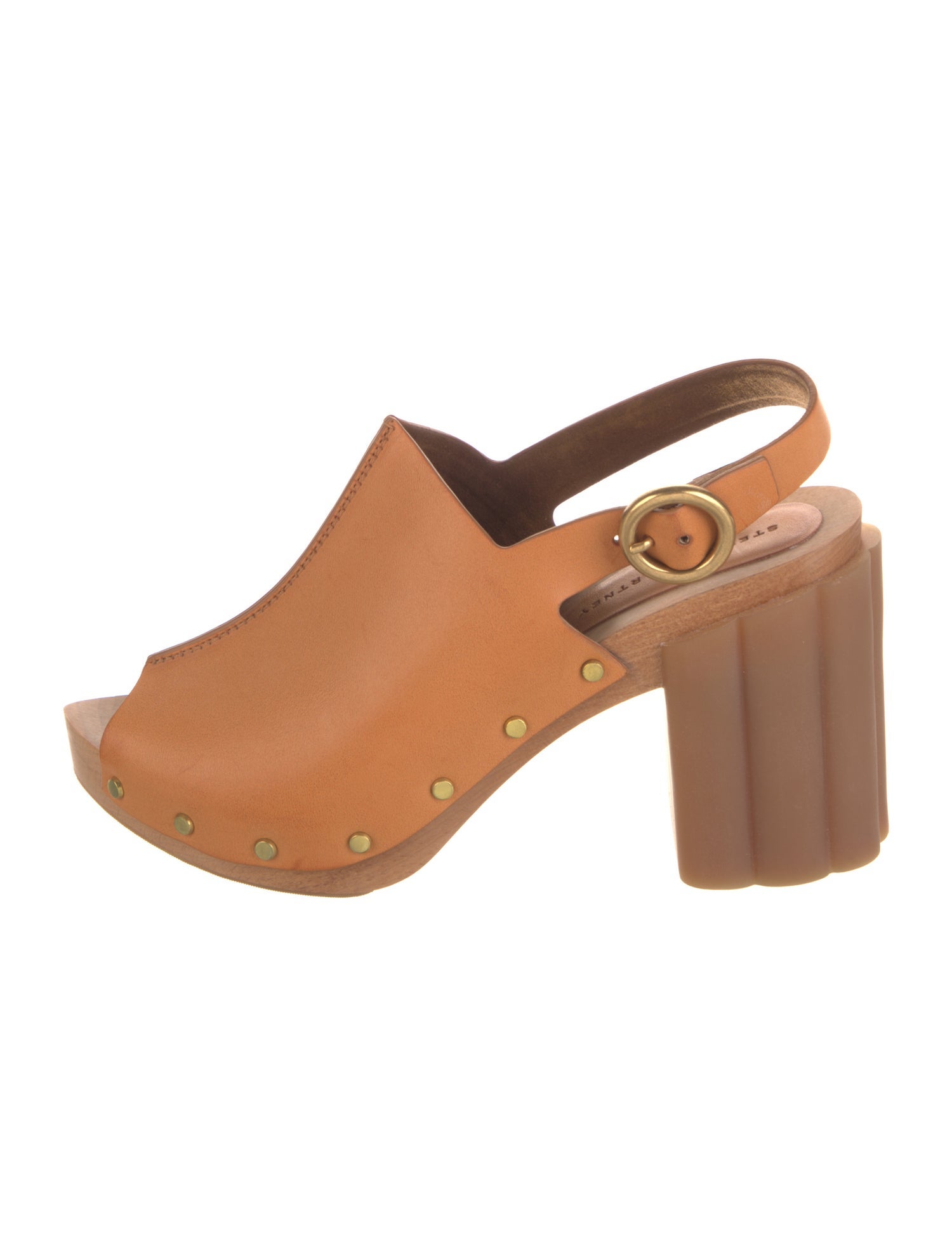 Stella McCartney Leather Studded Accents Slingback Pumps