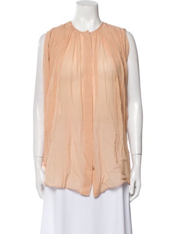 Stella McCartney Tops Silk Crew Neck Blouse S