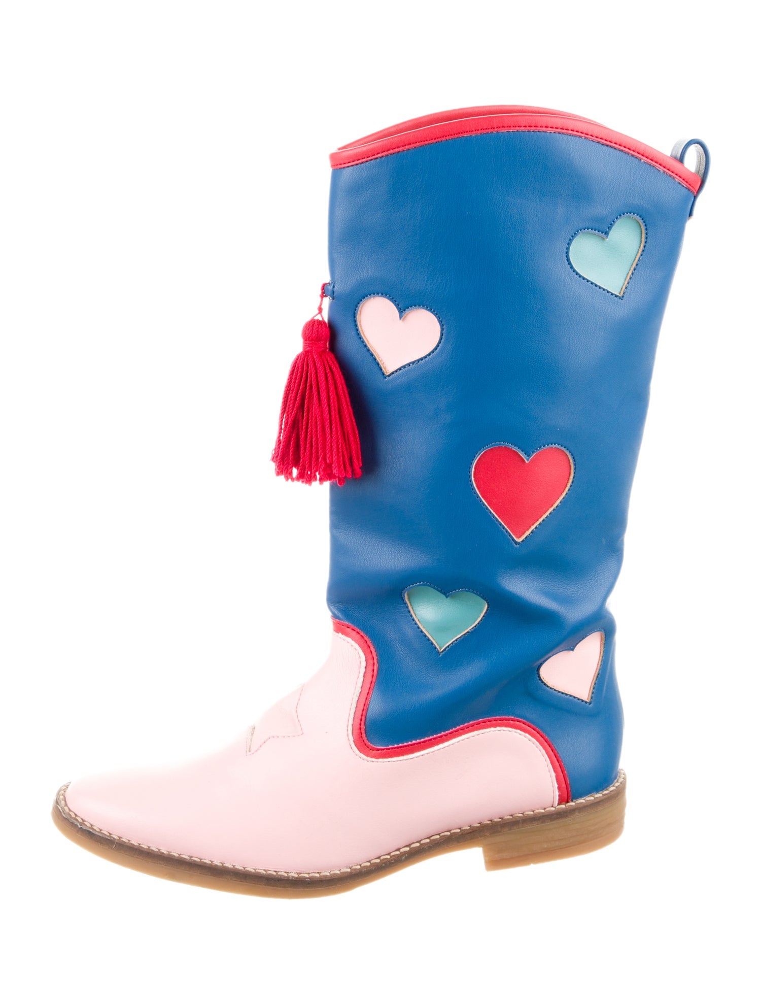 Stella McCartney Girls' Heart Print Cowboy Boots