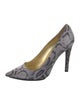 Stella McCartney Satin Animal Print Pumps