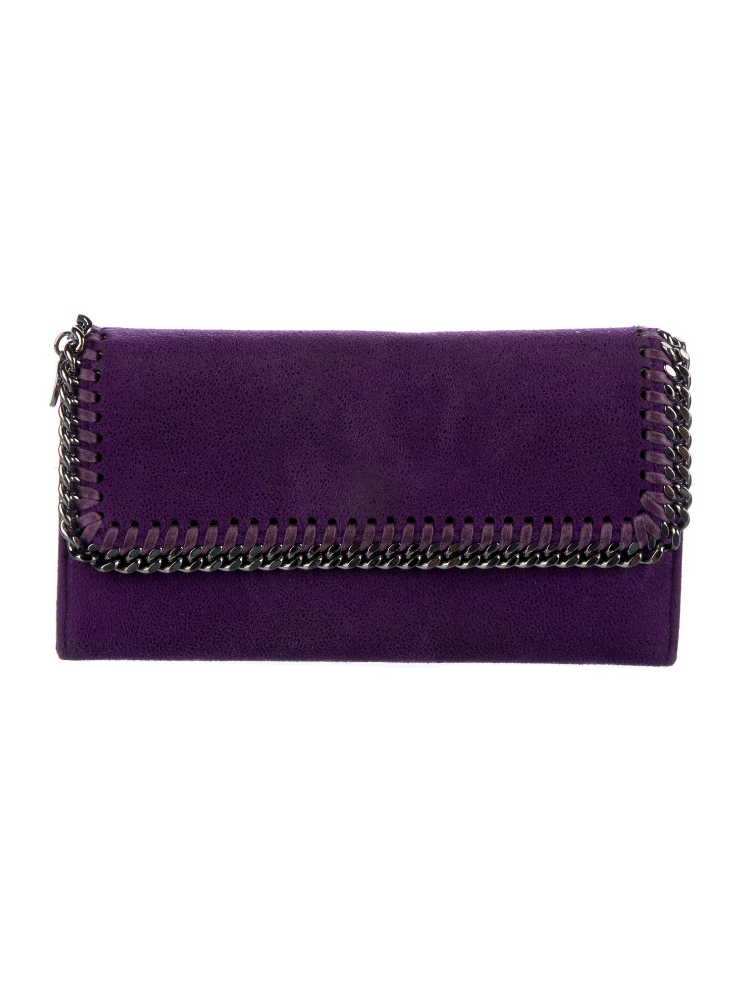 Stella McCartney Vegetarian Suede Continental Wallet