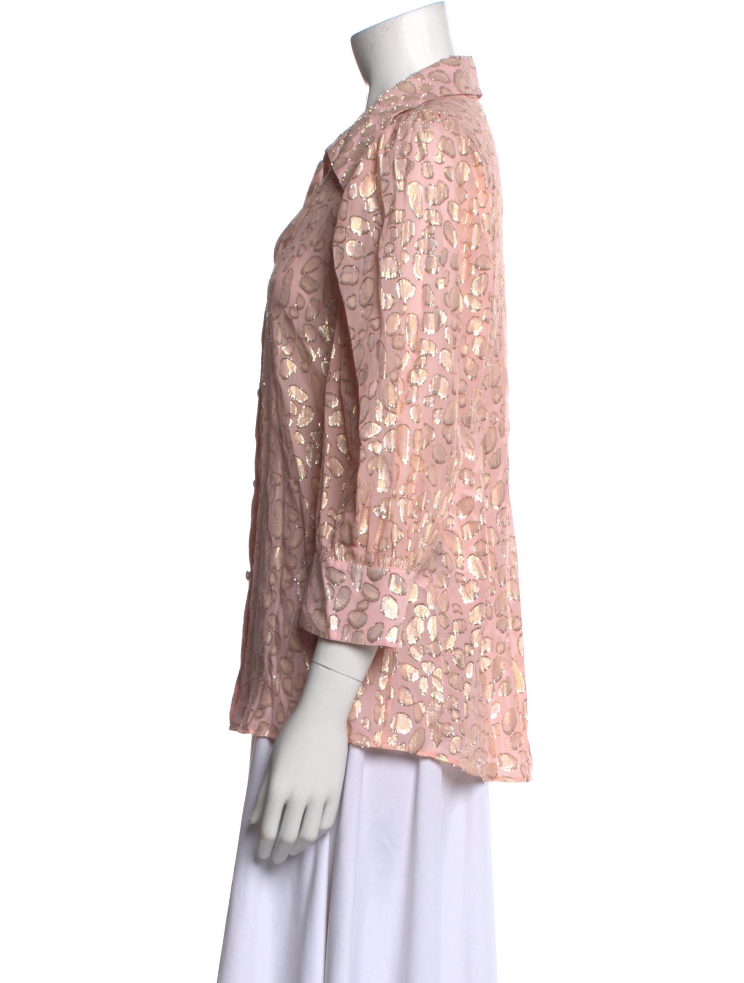 Stella McCartney Silk Printed Button-Up Top