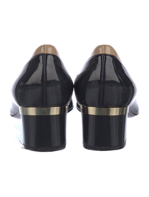 Stella McCartney Patent Leather Colorblock Pattern Pumps