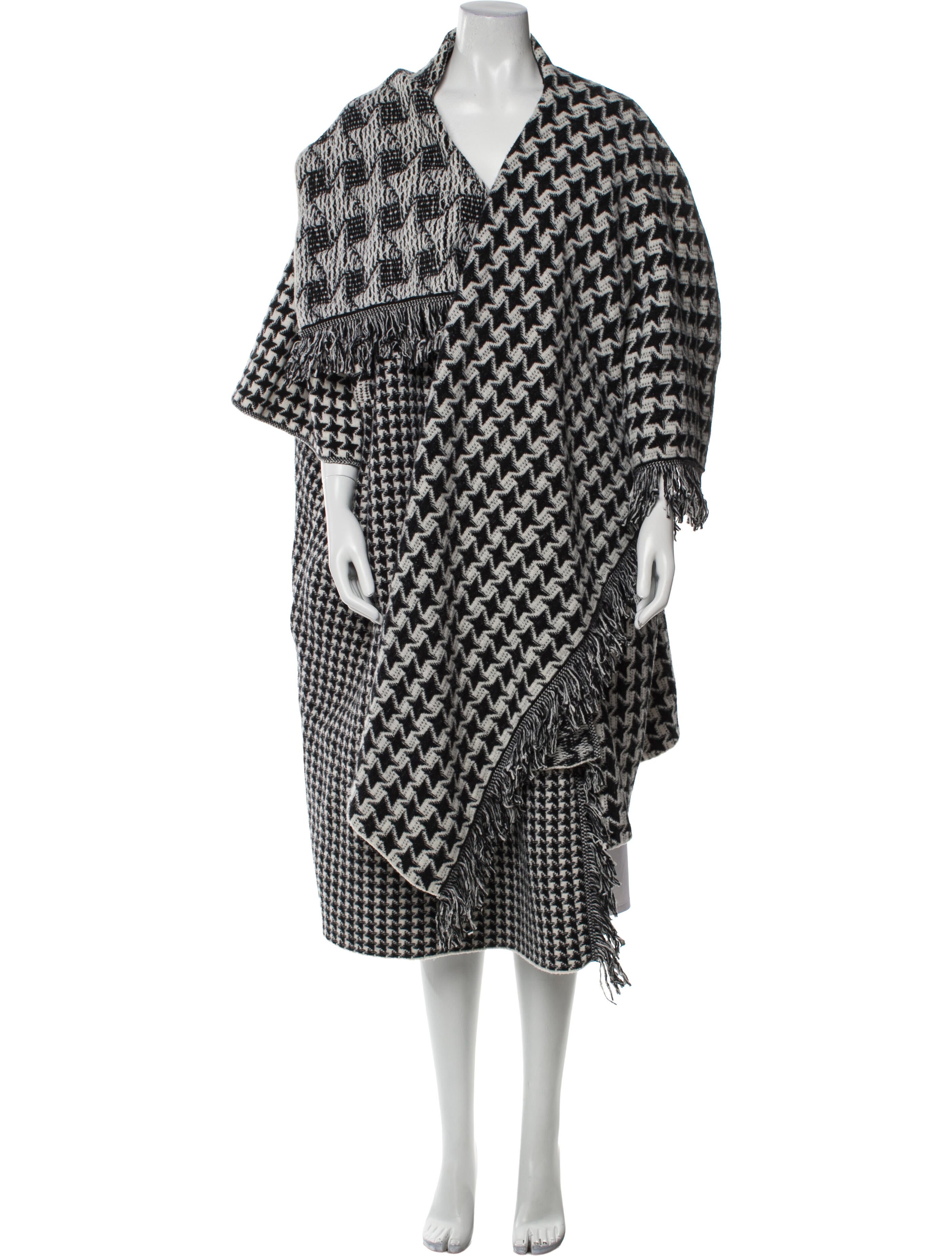 Stella McCartney Virgin Wool Plaid Print Coat