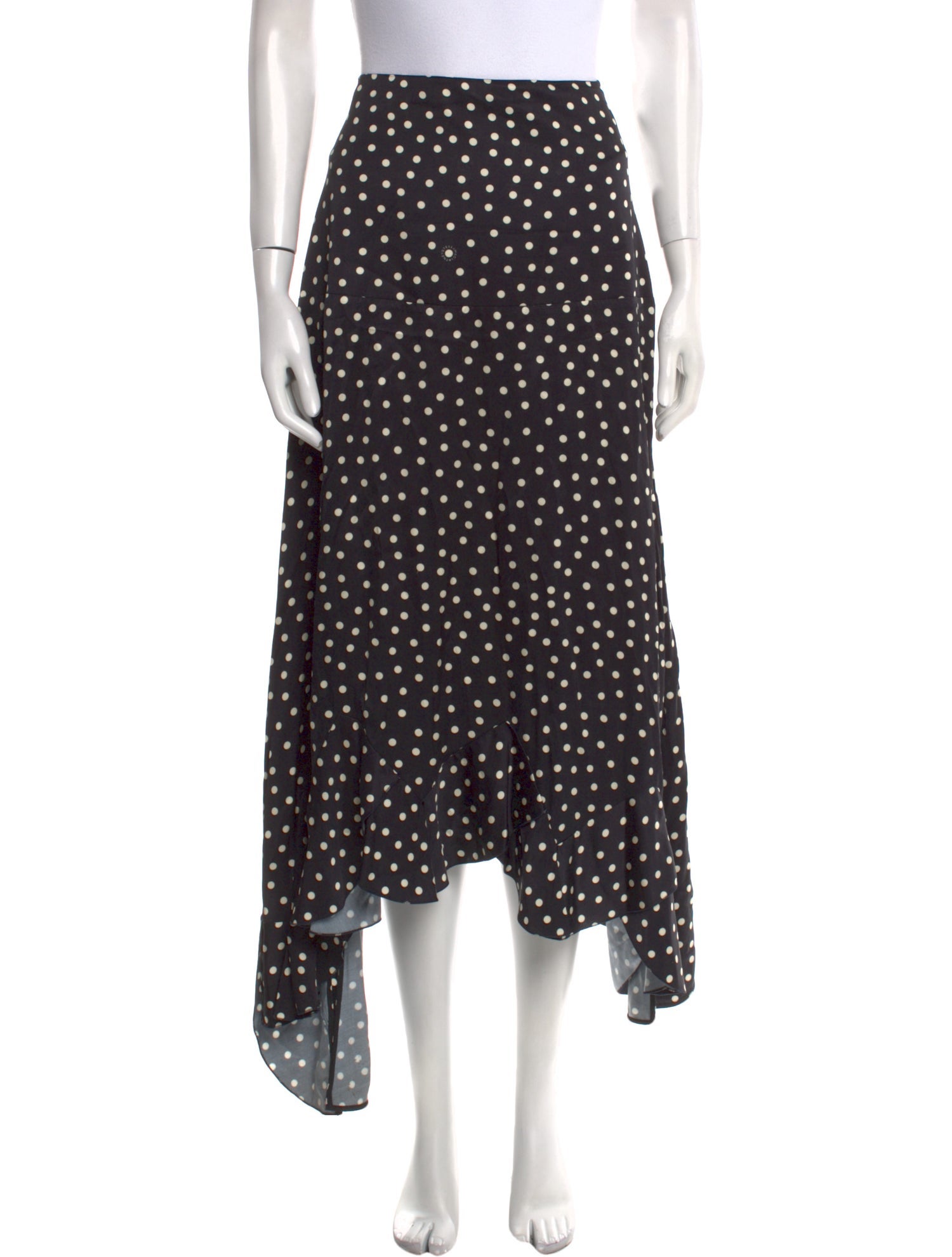 Stella McCartney Polka Dot Print Midi Length Skirt