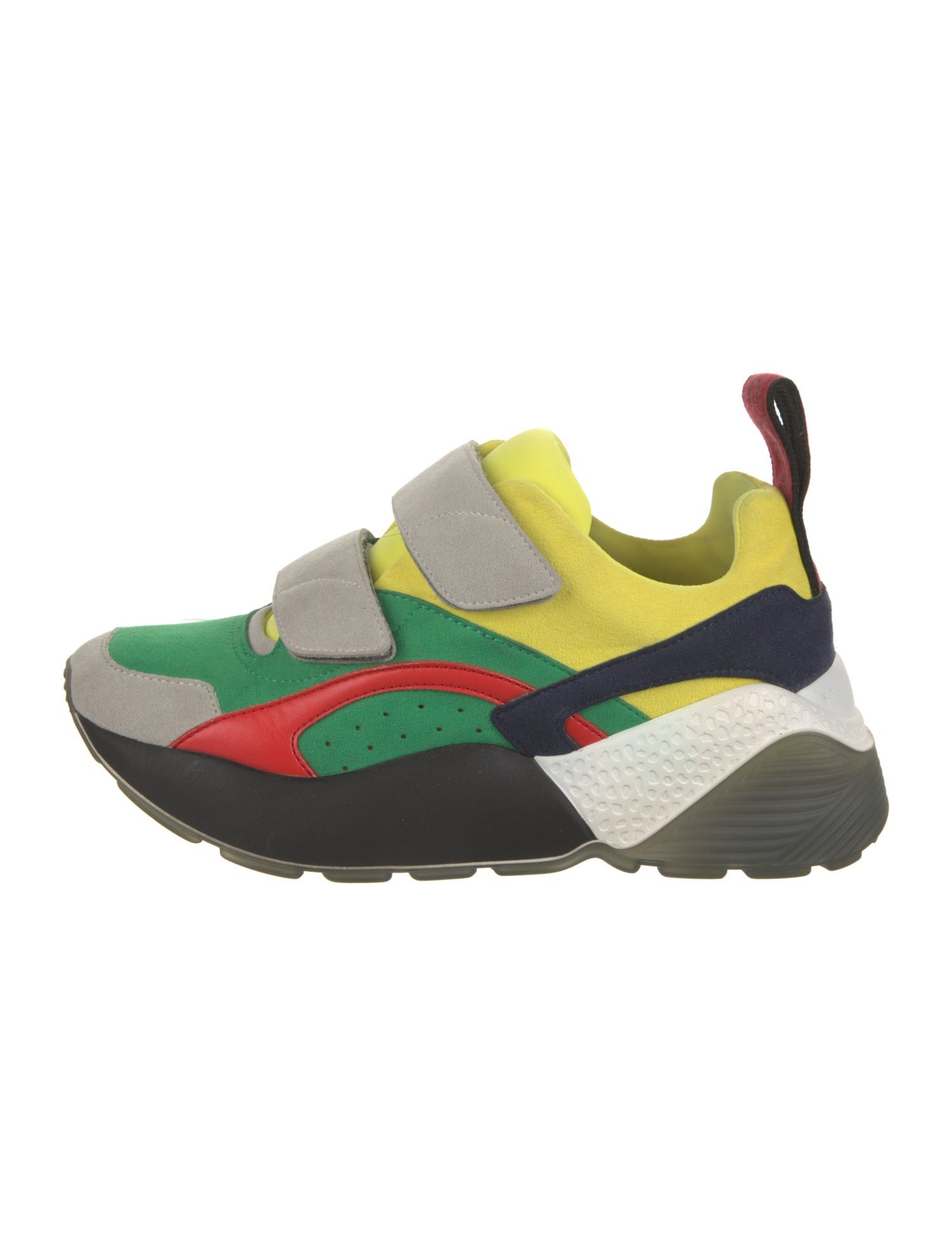 Stella McCartney Suede Colorblock Pattern Chunky Sneakers