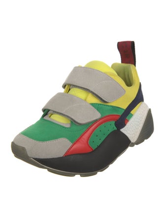 Stella McCartney Suede Colorblock Pattern Chunky Sneakers